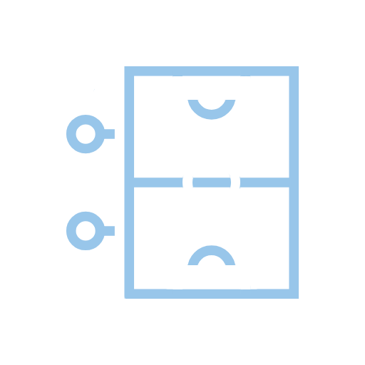 graphic icon of a sports field and players