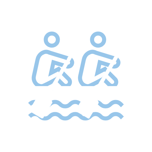 graphic of two team mates rowing